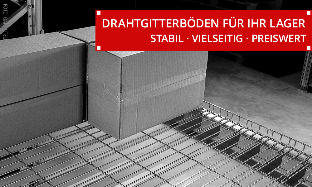 Drahtgitterböden für Ihr Lager - www.regalgitterroste.de - Foto: Garantell